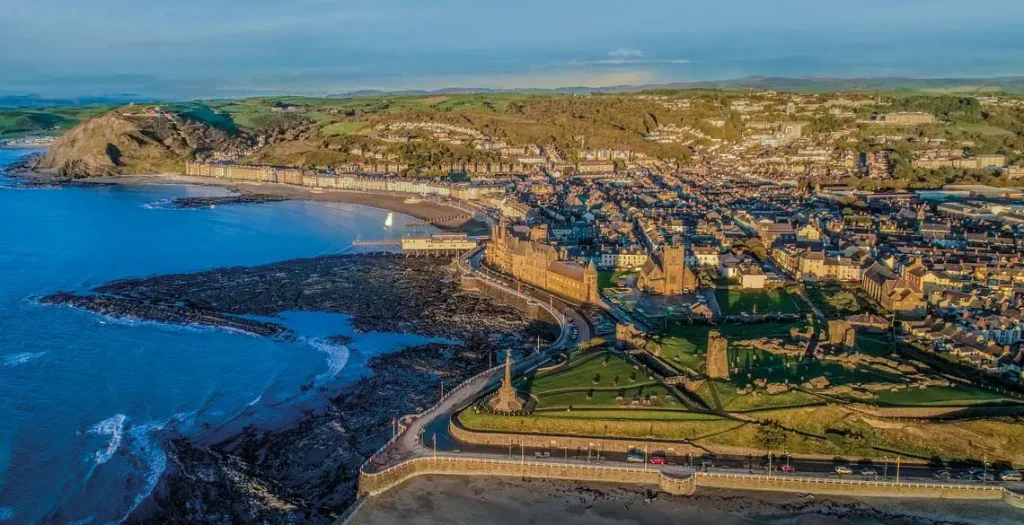 Aerial photo of Aberystwyth University