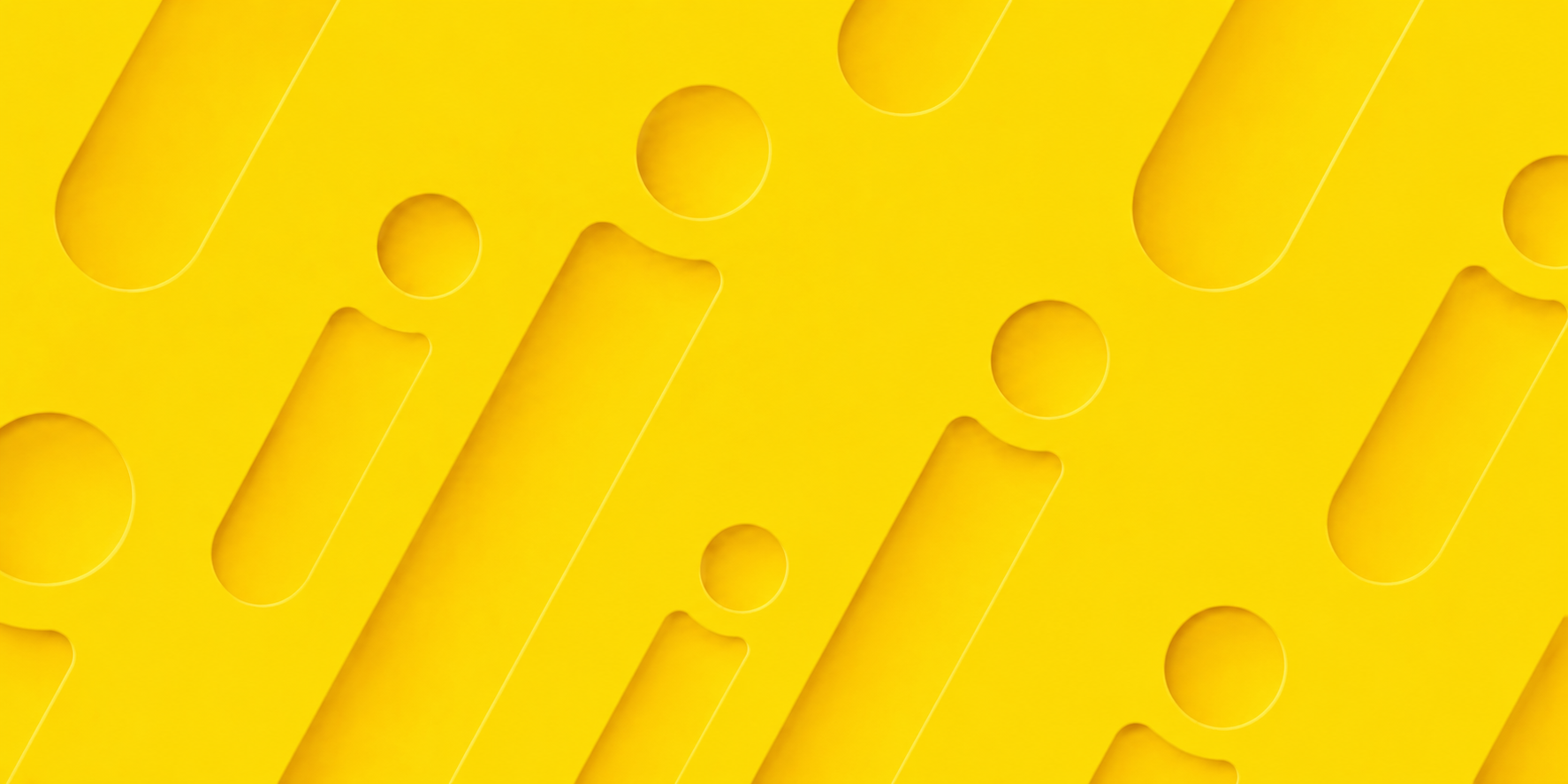 Abstract banner background with yellow shapes